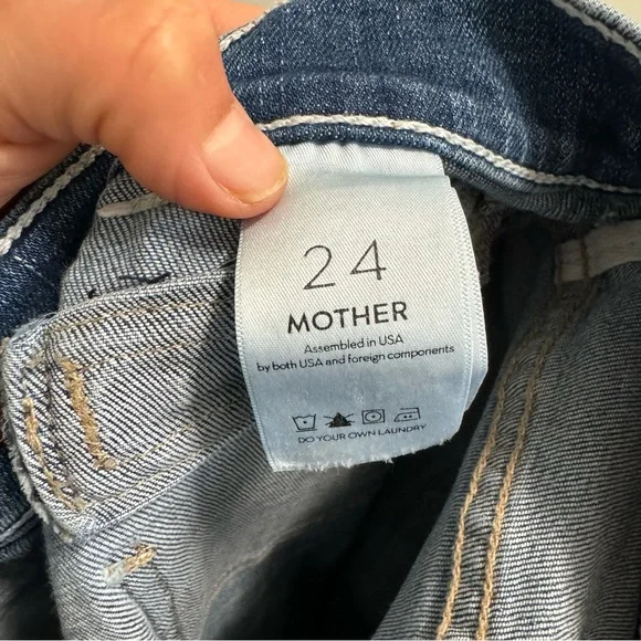 Mother Denim The Insider Crop Point Racing Hearts Size 24 - Picture 6 of 16